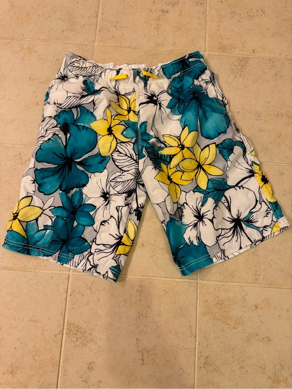 Mossimo Boys Swim Trunks Floral Print Size Xl (16/18)